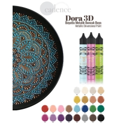 Konturówka metaliczna Dora 3D 25ml, czarna / 5131